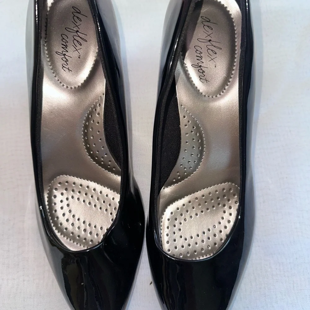 Dexflex Comfort Black Patent Heels size 9 #4
